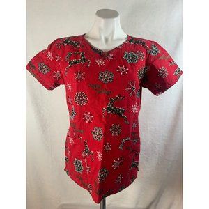 Holiday MEDIUM/LARGE winter scrub top
